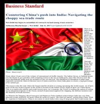 Countering China's push into India: Navigating the choppy sea trade route