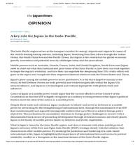 A key role for Japan