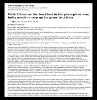 With China on the backfoot