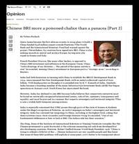 Chinese BRI more a poisoned 